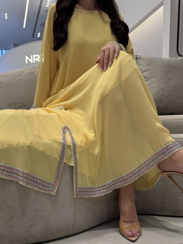 2 Pc Chiffon Handmade Embroidery